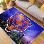 nfl chicago bears football team logo sport carpet area rug home decor living room cbw99