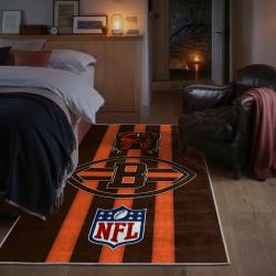 nfl cleveland browns area rug non slip football carpet home decor gift idea for fans bedroom clb100