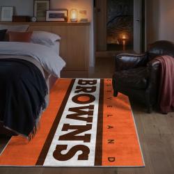 nfl cleveland browns area rug non slip football carpet home decor gift idea for fans bedroom clb102
