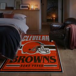 nfl cleveland browns area rug non slip football carpet home decor gift idea for fans bedroom clb103