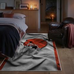 nfl cleveland browns area rug non slip football carpet home decor gift idea for fans bedroom clb104