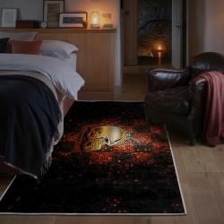nfl cleveland browns area rug non slip football carpet home decor gift idea for fans bedroom clb108