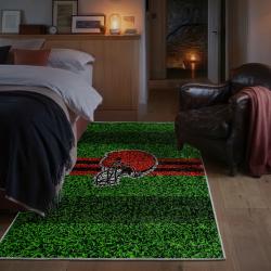nfl cleveland browns area rug non slip football carpet home decor gift idea for fans bedroom clb113