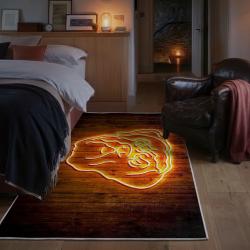 nfl cleveland browns area rug non slip football carpet home decor gift idea for fans bedroom clb116