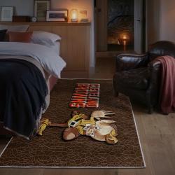 nfl cleveland browns area rug non slip football carpet home decor gift idea for fans bedroom clb119