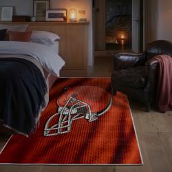 nfl cleveland browns area rug non slip football carpet home decor gift idea for fans bedroom clb122