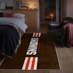 nfl cleveland browns area rug non slip football carpet home decor gift idea for fans bedroom clb123