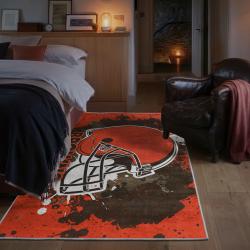 nfl cleveland browns area rug non slip football carpet home decor gift idea for fans bedroom clb131