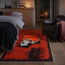 nfl cleveland browns area rug non slip football carpet home decor gift idea for fans bedroom clb132
