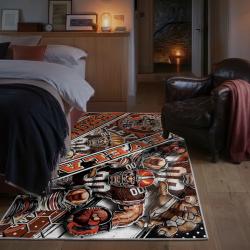 nfl cleveland browns area rug non slip football carpet home decor gift idea for fans bedroom clb134