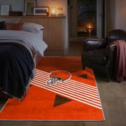 nfl cleveland browns area rug non slip football carpet home decor gift idea for fans bedroom clb135