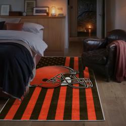 nfl cleveland browns area rug non slip football carpet home decor gift idea for fans bedroom clb136