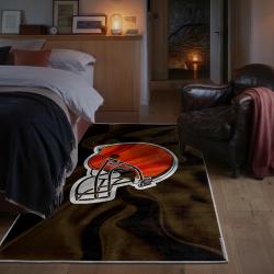 nfl cleveland browns area rug non slip football carpet home decor gift idea for fans bedroom clb141