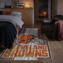 nfl cleveland browns area rug non slip football carpet home decor gift idea for fans bedroom clb145