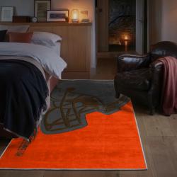 nfl cleveland browns area rug non slip football carpet home decor gift idea for fans bedroom clb149