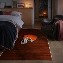 nfl cleveland browns area rug non slip football carpet home decor gift idea for fans bedroom clb151