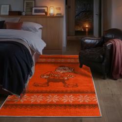 nfl cleveland browns area rug non slip football carpet home decor gift idea for fans bedroom clb152