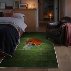 nfl cleveland browns area rug non slip football carpet home decor gift idea for fans bedroom clb167