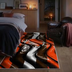nfl cleveland browns area rug non slip football carpet home decor gift idea for fans bedroom clb168