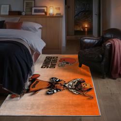 nfl cleveland browns area rug non slip football carpet home decor gift idea for fans bedroom clb169