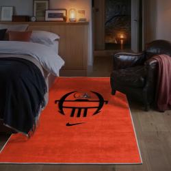 nfl cleveland browns area rug non slip football carpet home decor gift idea for fans bedroom clb170
