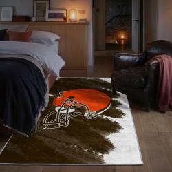 nfl cleveland browns area rug non slip football carpet home decor gift idea for fans bedroom clb174