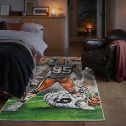 nfl cleveland browns area rug non slip football carpet home decor gift idea for fans bedroom clb175