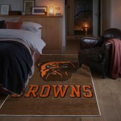nfl cleveland browns area rug non slip football carpet home decor gift idea for fans bedroom clb181