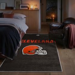 nfl cleveland browns area rug non slip football carpet home decor gift idea for fans bedroom clb182