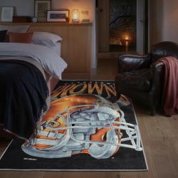 nfl cleveland browns area rug non slip football carpet home decor gift idea for fans bedroom clb187