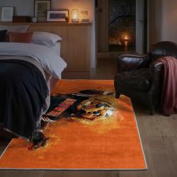 nfl cleveland browns area rug non slip football carpet home decor gift idea for fans bedroom clb190