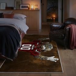 nfl cleveland browns area rug non slip football carpet home decor gift idea for fans bedroom clb197