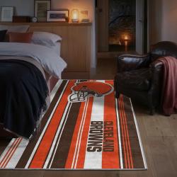 nfl cleveland browns area rug non slip football carpet home decor gift idea for fans bedroom clb198