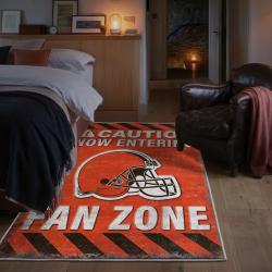 nfl cleveland browns area rug non slip football carpet home decor gift idea for fans bedroom clb201