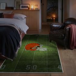 nfl cleveland browns area rug non slip football carpet home decor gift idea for fans bedroom clb203