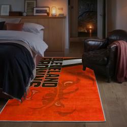 nfl cleveland browns area rug non slip football carpet home decor gift idea for fans bedroom clb52