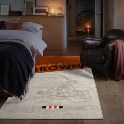 nfl cleveland browns area rug non slip football carpet home decor gift idea for fans bedroom clb55