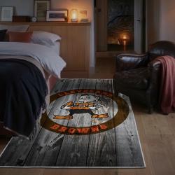 nfl cleveland browns area rug non slip football carpet home decor gift idea for fans bedroom clb57