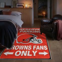 nfl cleveland browns area rug non slip football carpet home decor gift idea for fans bedroom clb59