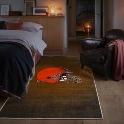 nfl cleveland browns area rug non slip football carpet home decor gift idea for fans bedroom clb65