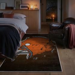 nfl cleveland browns area rug non slip football carpet home decor gift idea for fans bedroom clb75