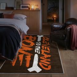 nfl cleveland browns area rug non slip football carpet home decor gift idea for fans bedroom clb76