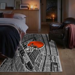nfl cleveland browns area rug non slip football carpet home decor gift idea for fans bedroom clb78