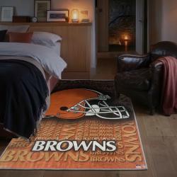 nfl cleveland browns area rug non slip football carpet home decor gift idea for fans bedroom clb81