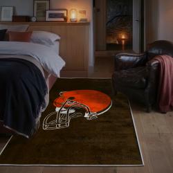 nfl cleveland browns area rug non slip football carpet home decor gift idea for fans bedroom clb89