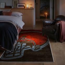 nfl cleveland browns area rug non slip football carpet home decor gift idea for fans bedroom clb91