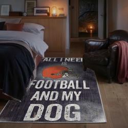nfl cleveland browns area rug non slip football carpet home decor gift idea for fans bedroom clb93