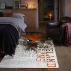 nfl cleveland browns area rug non slip football carpet home decor gift idea for fans bedroom clb94