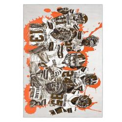 nfl cleveland browns area rug non slip football carpet home decor gift idea for fans clb109