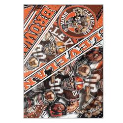 nfl cleveland browns area rug non slip football carpet home decor gift idea for fans clb134